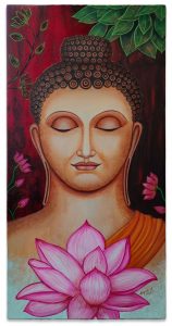 lord buddha acrylic painting