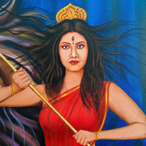 maa durga canvas painting
